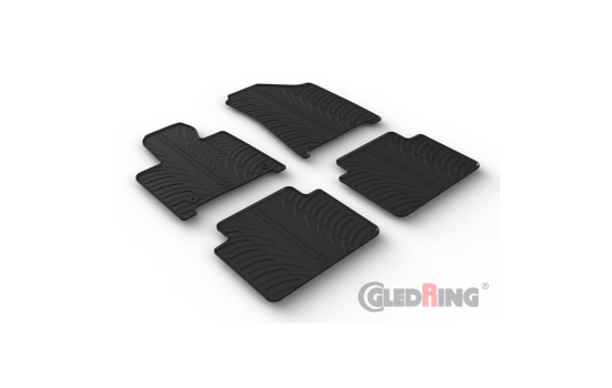 Rubber mats suitable for Hyundai Santa Fé V (MX5) Hybrid/PHEV 2024- (T profile 4-piece)