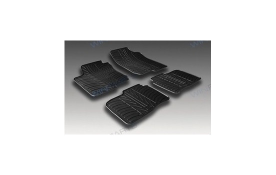 Rubber mats suitable for Hyundai Veloster 2011- (T-Design 4-piece + mounting clips), Image 2