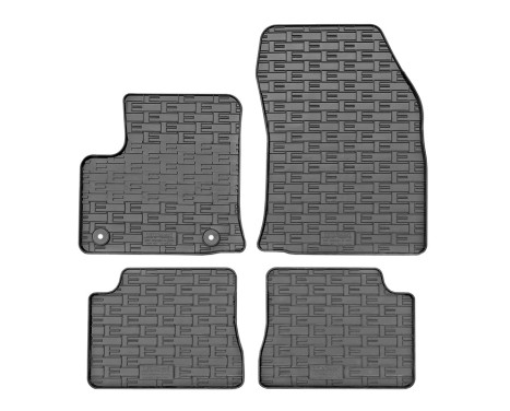 Rubber mats suitable for Jeep Avenger (electric) 2023- (4-piece + mounting system)