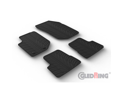Rubber mats suitable for Jeep Avenger (J2) (petrol) 2023- (T profile 4-piece + mounting clips)