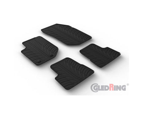 Rubber mats suitable for Jeep Avenger (J2) (petrol) 2023- (T profile 4-piece + mounting clips), Image 2