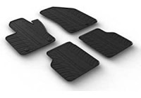 Rubber mats suitable for Jeep Compass 5/2017- (T-Design 4-piece + mounting clips)