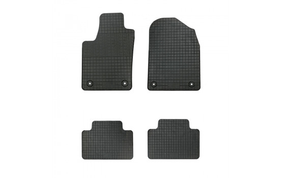 Rubber mats suitable for Jeep Grand Cherokee (WK2) 2017- (4-piece + mounting system)