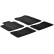 Rubber mats suitable for Kia Cee'd HB 5-door (T-Design 4-piece + mounting clips)