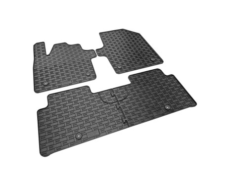 Rubber mats suitable for Kia EV6 2021- (3-piece + mounting system), Image 2