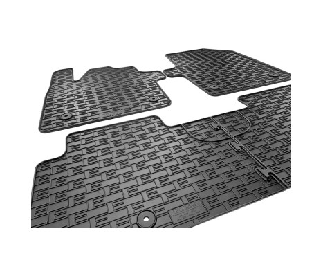 Rubber mats suitable for Kia EV6 2021- (3-piece + mounting system), Image 4