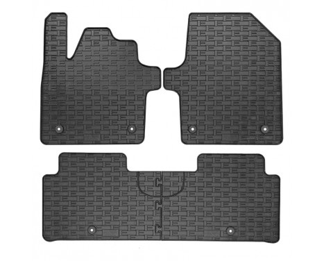 Rubber mats suitable for Kia EV6 2021- (3-piece with mounting points)