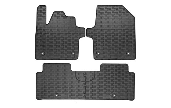 Rubber mats suitable for Kia EV6 2021- (3-piece with mounting points)