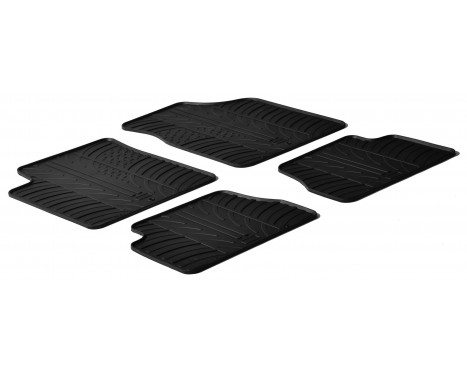 Rubber mats suitable for Kia Picanto 2004-2011 (T-Design 4-piece)