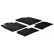 Rubber mats suitable for Kia Picanto 2011- (T-Design 4-piece + mounting clips)