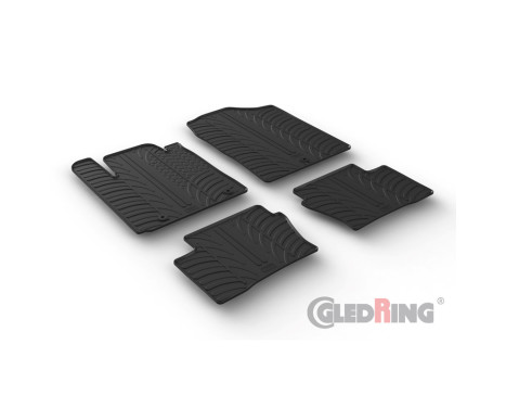 Rubber mats suitable for Kia Picanto 2017- (T-Design 4-piece, Image 2