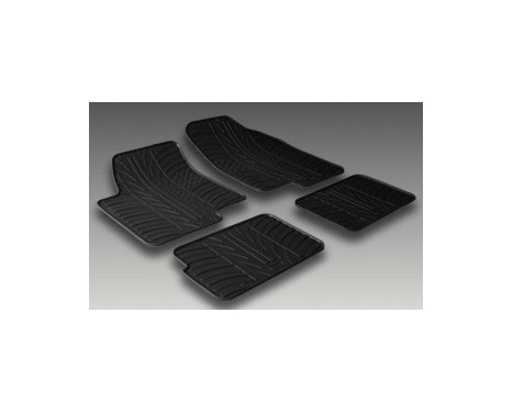 Rubber mats suitable for Kia Rio 5-door 2011- (T-Design 4-piece + mounting clips), Image 2