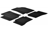 Rubber mats suitable for Kia Rio 5-door 2011- (T-Design 4-piece + mounting clips)
