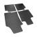 Rubber mats suitable for Lancia Ypsilon Hybrid 2020- (4-piece + mounting system), Thumbnail 2