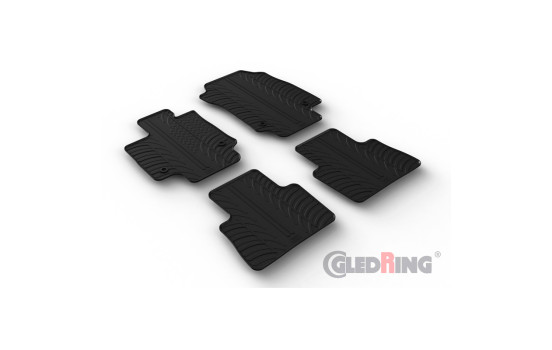 Rubber mats suitable for Lexus NX PHEV 2022- (T profile 4-part + mounting clips), Image 2