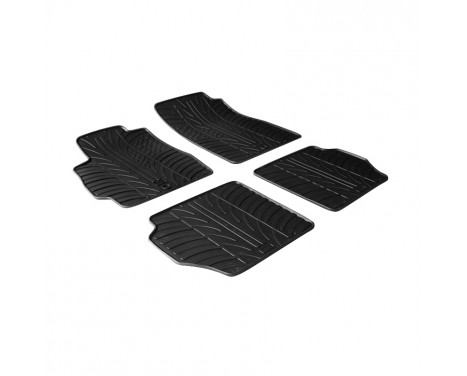 Rubber mats suitable for Mazda 2 2007-2014 (T-Design 4-piece)