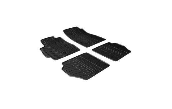 Rubber mats suitable for Mazda 2 2007-2014 (T-Design 4-piece)