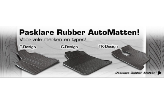 Rubber mats suitable for Mazda 2 2007-2014 (T-Design 4-piece), Image 3