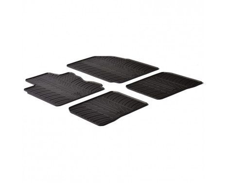 Rubber mats suitable for Mazda 3 2013- (T-Design 4-piece + mounting clips)