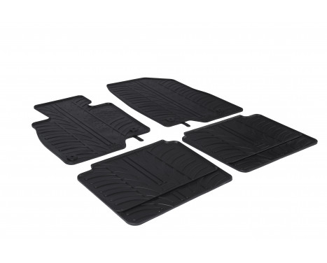 Rubber mats suitable for Mazda 6 2012- (T-Design 4-piece + mounting clips)