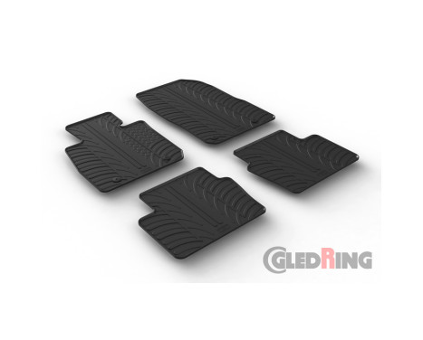 Rubber mats suitable for Mazda CX-3 2015- (T-Design 4-piece + mounting clips), Image 2
