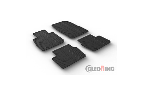 Rubber mats suitable for Mazda CX-3 2015- (T-Design 4-piece + mounting clips), Image 2