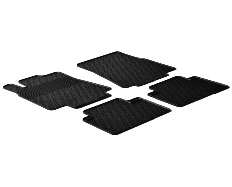 Rubber mats suitable for Mercedes A-Class W169 2004- (G-Design 4-piece + mounting clips)