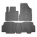 Rubber mats suitable for Mercedes Citan Tourer (W420) & Renault Kangoo III MPV 2021- (3-piece + mo