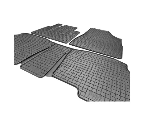 Rubber mats suitable for Mercedes Citan Tourer (W420) & Renault Kangoo III MPV 2021- (3-piece + mo, Image 2