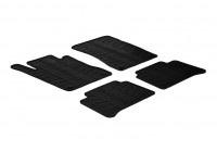 Rubber mats suitable for Mercedes E-Class W211 2003-2009 (T-Design 4-piece + mounting clips)