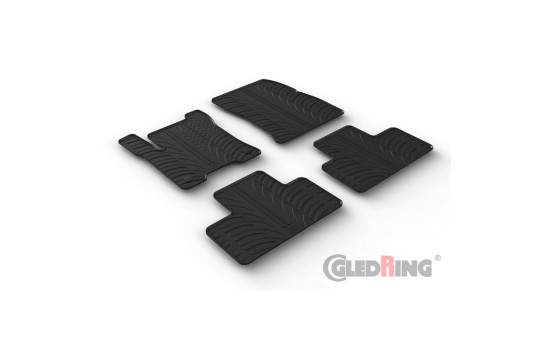 Rubber mats suitable for Mercedes EQB (X243) 2021- (T profile 4-piece + mounting clips)