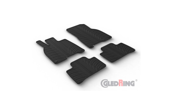 Rubber mats suitable for Mercedes EQE (V295) 2022- (T profile 4-piece + mounting clips)