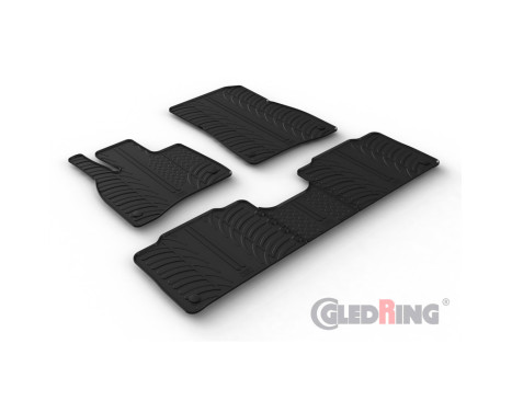 Rubber mats suitable for Mercedes EQS (V297) Sedan 2021- (T profile 5-piece + mounting clips), Image 2
