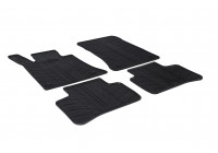 Rubber mats suitable for Mercedes GLK X204 2008- (T-Design 4-piece + mounting clips)