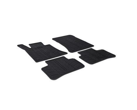 Rubber mats suitable for Mercedes GLK X204 2008- (T-Design 4-piece + mounting clips), Image 2