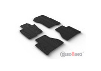 Rubber mats suitable for Mercedes X-Class (W470) 2017-2020 (T profile 4-piece + mounting clips)