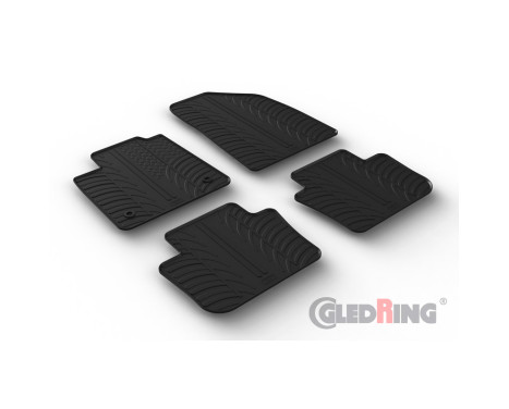 Rubber mats suitable for MG 4 (EV) 2022- (T profile 4-part)