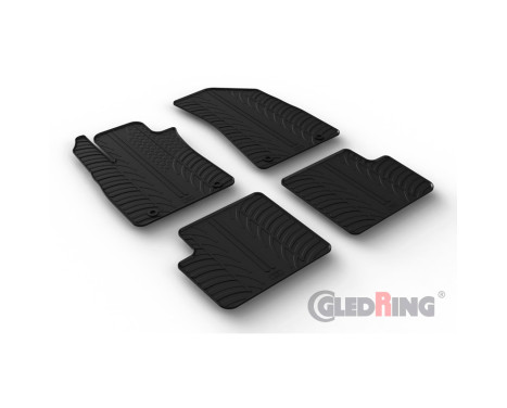 Rubber mats suitable for MG ZS 2017- excl. EV (automatic) (T profile 4-part), Image 2