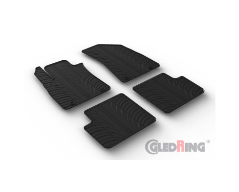 Rubber mats suitable for MG ZS 2017- excl. EV (manual transmission) (T profile 4-part)