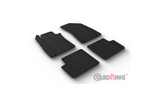 Rubber mats suitable for MG ZS 2017- excl. EV (manual transmission) (T profile 4-part)