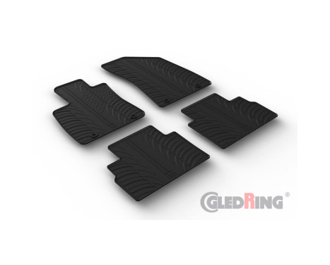 Rubber mats suitable for MG ZS (EV) 2019- (T profile 4-part), Image 2