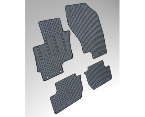 Rubber mats suitable for Mitsubishi Outlander 2012- incl. PHEV (4-piece + mounting system)