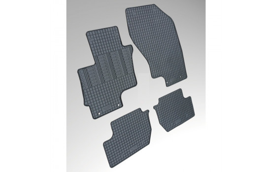Rubber mats suitable for Mitsubishi Outlander 2012- incl. PHEV (4-piece with mounting points)