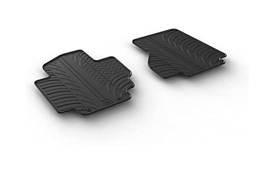 Rubber mats suitable for Nissan e-NV200 Van 2014- (T-Design 4-piece + mounting clips)