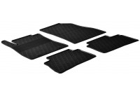 Rubber mats suitable for Nissan Juke from 2010 (4-piece + mounting clips)