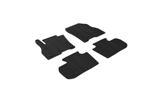 Rubber mats suitable for Nissan Leaf II (ZE1) 2018- (T-Design 4-piece + mounting clips)
