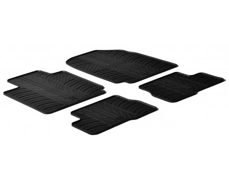 Rubber mats suitable for Nissan Micra 2003-2011 (T-Design 4-piece)