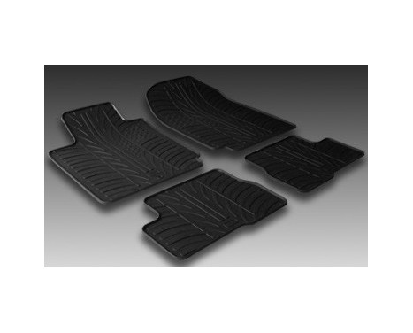 Rubber mats suitable for Nissan Micra 2011- (T-Design 4-piece + mounting clips), Image 2