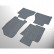 Rubber mats suitable for Nissan Navara 2016- (4-piece with mounting points)