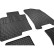 Rubber mats suitable for Nissan Navara 2016- (4-piece with mounting points), Thumbnail 3
